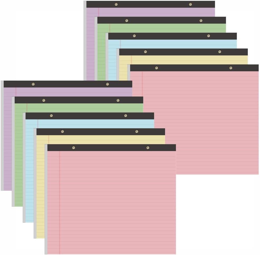 Yaridar (10 Pads 11" x 9.5" Legal Pads College Ruled Notepad, Colored Lined Paper Pads, 50 Sheets/Pad, Colors Pastel Writing Pads for School Office