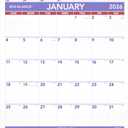 AT-A-GLANCE 2026 Wall Calendar, 15-1/2" x 22-3/4", Large, 3-Month Reference (PM62826), 15.5"w X 22.75"h