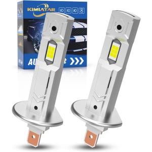 H1 Light Bulb,Super Bright Upgraded 600% 30000LM Brightness Cool White H1/H1LL Bulbs Real 1:1 Halogen Size 80000 Hours Lifespans Easy Install Fog Light Pack of 2