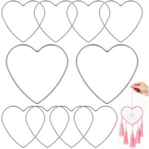 BESPORTBLE Heart Wire Wreath: 10Pcs Dream Catcher Hoops, Metal Rings Hoops for DIY Rings Dream Catcher Craft Making Wedding Wreath Supplies