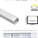 THMOOTHER 10-Pack 3.28FT LED Strip Channel Diffuser Fitted for Hue Plus ,Plus-Size Surface Mounted Tape Light Aluminum Spotless U Track Housing ,0.6'' Deep with Milky Cover .