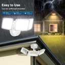 Onforu 100W Smart Flood Lights Outdoor, 3 Adjustable Heads, 9000LM Dimmable Hardwired Security Light, WiFi Alexa Control Floodlight, 2700K-6500K Tunable