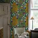 Wallpaper Peel and Stick Boho Wall Paper Removable Waterproof Green/Orange/Red Contact Paper for Bedroom, Bathroom, Home Wall 17.3" x 236.3"