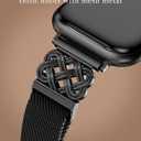 Stainless Steel Magnetic Loop Compatible with Apple Watch Band 41/40/38/49/46/45/44/42mm Women Mesh Celtic Knot Dressy Strap for iWatch Series 11/10/9/8/7/6/5/4/3/2/1/SE & Ultra(1/2/3)