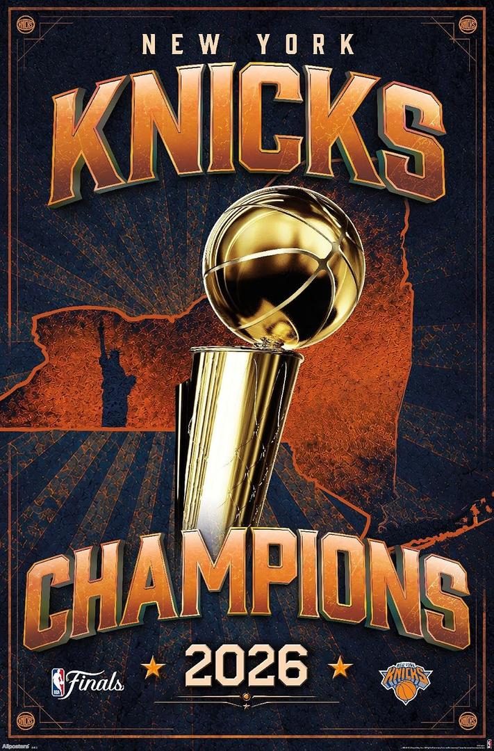 NBA New York Knicks - 2026 NBA Finals Team Logo Wall Poster, 34L" x 22.4W", Premium Unframed Version