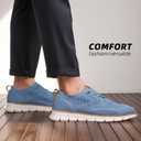 Men's Oxfords Business Shoes Fashion Mesh Casual Dress Walking Sneakers Comfortable Lightweight Soft Sole (Blue), 45