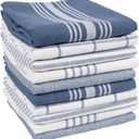 KAF Home Soho Kitchen Dish Towels - Set of 10, 18 x 28 Inch (Blue Gray)