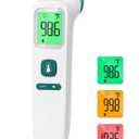 Forehead Thermometer for Adults and Kids, Fast Accurate Thermometer with Fever Alarm, 1S Reading & Silent Mode, Easy to Use Health Thermometer (Green)