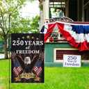 3 x Heyfibro 250 Anniversary USA Garden Flag 12x18 Double Sided Burlap, Patriotic Eagle Independence Day 250th Anniversary America Flag for Outdoor Decoration