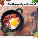 Ziliny Mini Cast Iron Skillets 5 x 5 x 1.3 Inch Cast Iron Pan Small Ramekin Set Black Casserole Dish Cookware Oven Safe Mini Skillets for Kitchen Indoor Outdoor Picnic (4 Pack)