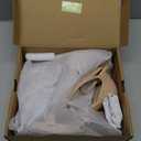 Stiletto Women High Heels: 4.3 Inch Comfortable Heels Prom Party Wedding, Peep Toe Platform Heels, Black White Silver Gold Strappy Heel Sandals (9, 01 Nude)