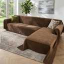 Sectional Couch Covers, 2 Pieces Washable L Shaped Couch Covers Sofa Blanket for Dogs Pet Friendly Sectional Sofa Slipcovers Furniture Covers,71"x 102"+ 71"x 110",(Large,Coffee)