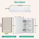 TokeShimi 24x30 Inch LED Medicine Cabinet White Frame, Medicine Cabinet with Lights, 3-Color Lighted Medicine Cabinet Mirror for Bathroom, Anti-Fog, Tempered Glass, Outlets, Wall-Mounted/Recessed