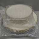 Lullaby 60PCS Ivory Scalloped Plastic Plates with Gold Rim, Disposable Elegant Plates Include 30pcs Dinner Plate 10.25", 30pcs Plastic Dessert Plate 7.5", Perfect for Wedding and Party