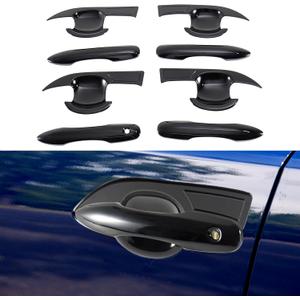 Exterior Door Handle Bowl Covers Compatible with Toyota Corolla 2025 2024 2023 2022 2021 2020 No SKH ABS Glossy Black