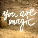 You Are Magic Neon Sign LED Signs for Wall Decor Dimmable Neon Lights Sign USB Powered Light Up Sign for Bedroom Living Room Home Bar Man Cave Christmas Birthday Party Wedding Decoration Gifts