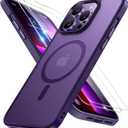 Miracase Magnetic Series for iPhone 13 Pro Max Case [Compatible with MagSafe] [with 2X Screen Protectors] Military-Grade Protection, Anti-Fingerprint, Phone Case for iPhone 13 Pro Max, Dark Purple