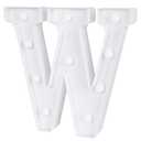 Restaurantware Illumify 8.7 x 1.2 x 8.7 Inch Light Up Letter 1 Durable Marquee LED Light - Letter W Touchproof White Plastic Party Light Keyhole Slot For Parties Weddings Or Special Events