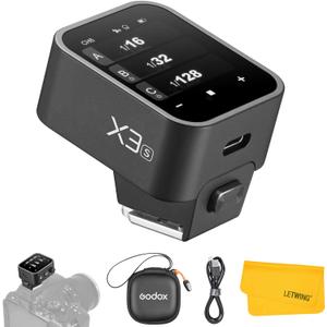 Godox X3S X3-S TTL Wireless Flash Trigger for Sony Camera, 2.4G Wireless Touchscreen Flash Transmitter, Support TTL Auto/Manual/Multi Flash, Built-in Lithium Battery, High-Definit OLED Screen