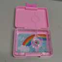 Yumbox Snack Box - 3 Compartment - Leakproof Bento Lunch Box for Kids (Fifi Pink with Rainbow Tray)