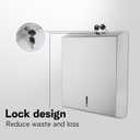 Paper Towel Dispenser Wall Mount Stainless Steel Commercial Paper Towel Holder with Lock Toilet Paper Napkin Holder C Fold Multifold Trifold Paper Towel Dispenser Tissue Holder for Bathroom Public