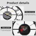 Wall Clock Battery Operated,Silent Non Ticking Modern Rustic Metal Small Clocks for Living Room/Bedroom/Office/Kitchen/Farmhouse Home Decor-12IN(Arabic Number-Black)
