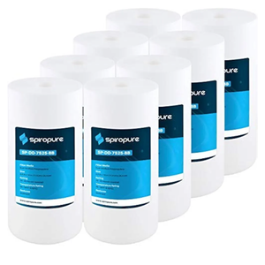 SpiroPure SP-DD-7525-BB 10x4.5 BB 25 Micron Spun Melt-Blown Polypropylene Water Filter Cartridge DGD-7525 155355-43 (Case of 8)