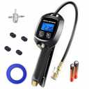 PINKJOY Digital Tire Inflator with Pressure Gauge, 250 PSI Air Chuck and Compressor Accessories Heavy Duty with Rubber Hose and Quick Connect Coupler with Display Resolution