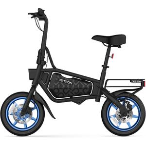 Jetson Bolt Electric Bike, Foot Pegs, Easy-Folding, Built-in Carrying Handle, Twist Throttle, Cruise Control, Up to 15.5 MPH, Range Up to 15 Miles, Ages 13+