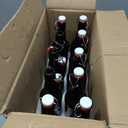 Jucoan 10 Pack Amber Glass Beer Bottles,16 oz Swing Top Glass Bottles with Airtight Flip Cap for Home Brewing Fermenting Beer, Kombucha, Kefir, Coquito, Soda, Wine, Beverage