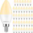 40 Pack LED Candelabra Light Bulbs 60W Equivalent, Chandelier Light Bulbs Soft White 2700K, E12 LED Bulb, Type B Light Bulb 5.5W, Candelabra Base, 120V, B11 Candle Light Bulb, Non-Dimmable