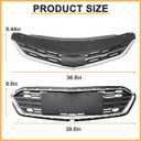 Front Bumper Upper Lower Grille Compatible For Chevy Cruze Mesh Grill 2016 2017 2018