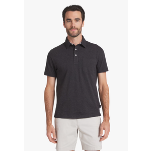 Chaps Men's and Big Men's Harbor Side Slub Short Sleeve Polo Shirt, XL, Jet Black