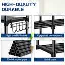 Mavivegue 10 Tiers Shoe Rack Tall Shoe Organizer Shoe Storage 55-65 Pairs Vertical Shoe Shelf Large Shoe Rack Organizer Stackable Shoe Racks for Entryway, Closet, Garage, Bedroom,Cloakroom -Black