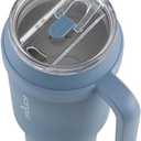 REDUCE 50 oz Mug Tumbler with Handle & Straw - Stainless Steel with Sip-It-Your-Way Lid - Keeps Water Cold up to 50 Hours - SweatProof, Dishwasher Safe, BPA Free - Blue