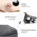 Witwatia Winter Snow Boots for Women Mid Calf Warm Fur Lined Boots Ladies Slip on Fashion Bootie (Gray)