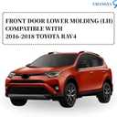 Front Driver Side LH Door Lower Molding Trim Fit for Toyota RAV4 2016 2017 2018, Front Left Door Lower Trim Panel, OEM 75074-0R011 750740R011 75074-0R010 750740R010, CY-RV17F01L