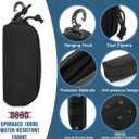 MUCHER 2 Pack Tactical MOLLE Glasses Case Shockproof Tactical Eyeglasses Case Portable Sunglasses Carrying Case with Clip (Black)