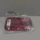 NBTEPEM Bling Burgundy Red Car Center Console Cover, Leather Car Arm Rest Cover with 2 Storage Bags, Universal Auto Armrest Protector Storage Box, Bling Accessories Interior for Most Vehicles