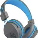 JLab JBuddies Studio Wireless On-Ear Kids Headphones, Graphite/Blue, 13 Hour Battery Life, Studio Volume Safe, Volume Limiter, Folding, Adjustable, Noise Isolation, with Mic