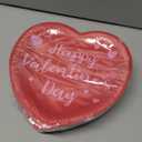 Pack of 2 24 Pcs Happy Valentine's Day Plates - Red Pink Heart Shaped Paper Plates, Disposable Love Heart Dinner Dessert Plate Tableware for Valentines Day Anniversary Wedding Party Supplies, 7.5 x 7.5 Inch