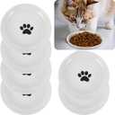 6 Pack Cat Food Bowl, Ceramic Cat Bowls, Anti Whisker Fatigue Cats Bowl Set, 5.9 Inches Shallow Wide Kitten Plates for Food and Water