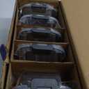 MFY 5-Pack 36 OZ Glass Storage Containers with Lids, Glass Meal Prep Containers Set, Airtight Lunch Containers with Lids, Microwave, Oven, Freezer and Dishwasher Safe, Gray (Grey)