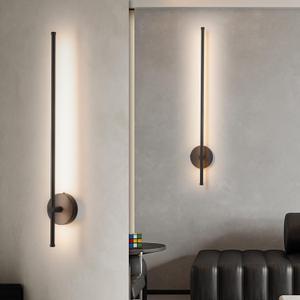 31.5 Inch Wall Sconce, Wall Sconce Light Dimmable 3000K-6000K LED Wall Lamp for Bedroom, Living Room,1 Pack(Black, 80cm/31.5in)