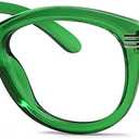Eyekepper Cat Eye Reading Glasses for Women Oversize Ladies Readers - Green +2.50