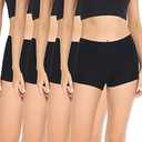 wirarpa Women's Boyshorts Panties Cotton Boxer Briefs for Ladies Underwear Shorts with Cotton Crotch 4 Pack Size L
