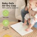 Baby Hand and Footprint Kit - Quick Dry Clay Baby Footprint Kit, Pets Paw, Newborn Keepsake Picture Frame for Boys, Girls, Personalized New Mom Gifts for Shower & Registry, Grandparents (Alpine White)