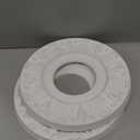 2 Pcs Ceiling Medallion Molded Vintage White Carved Flower PU Medallions for Light Fixtures and Ceiling Fans Decorative Victorian Floral Design