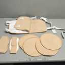 Castor Oil Pack Wrap, 8 Pcs Reusable Organic for Neck Chest Waist Back Knee Feet and Breast, Customizable Flexible Bands for Castor Oil Pressing Patches,Machine Washable