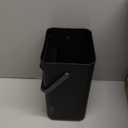 MONGTINGLU Countertop Compost Bin Kitchen, 1.8 Gallons Hanging Trash Can with Lid for Kitchen Cabinet Door, Under Sink, Wall Mounted Waste Bin for Bathroom, 7L(Black)